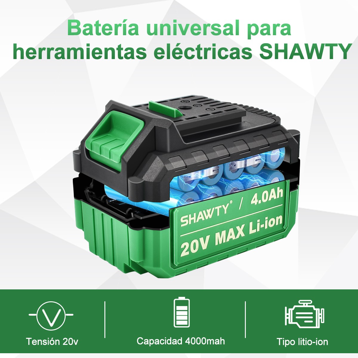 SHAWTY S4 4.0Ah 20V Battery for Tools
