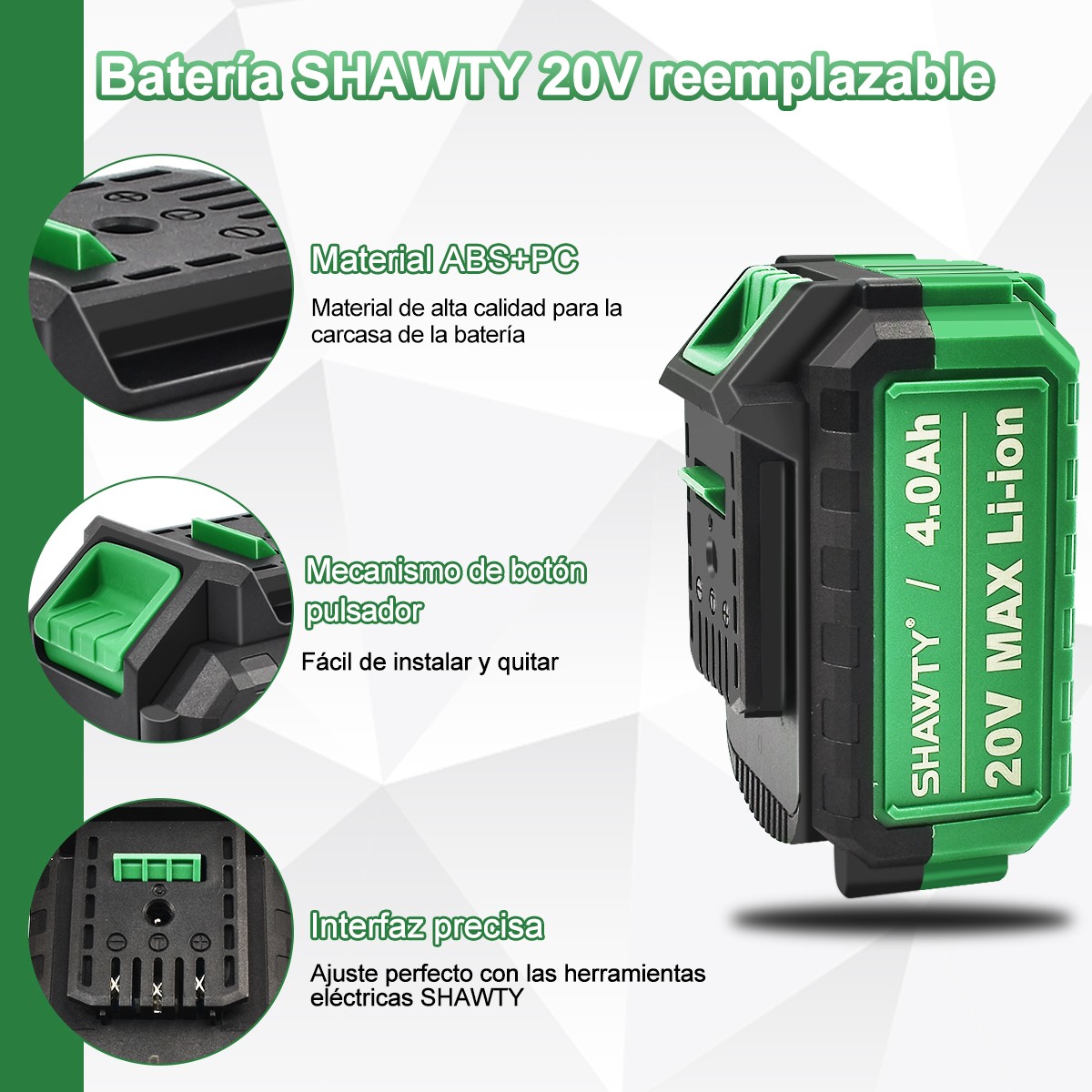 SHAWTY S4 4.0Ah 20V Battery for Tools