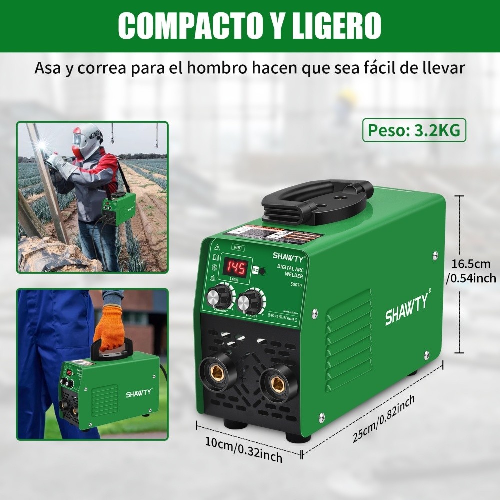 SHAWTY S0070 Mini Portable MMA Welding Machine 145A 110V-220V 50/60Hz 