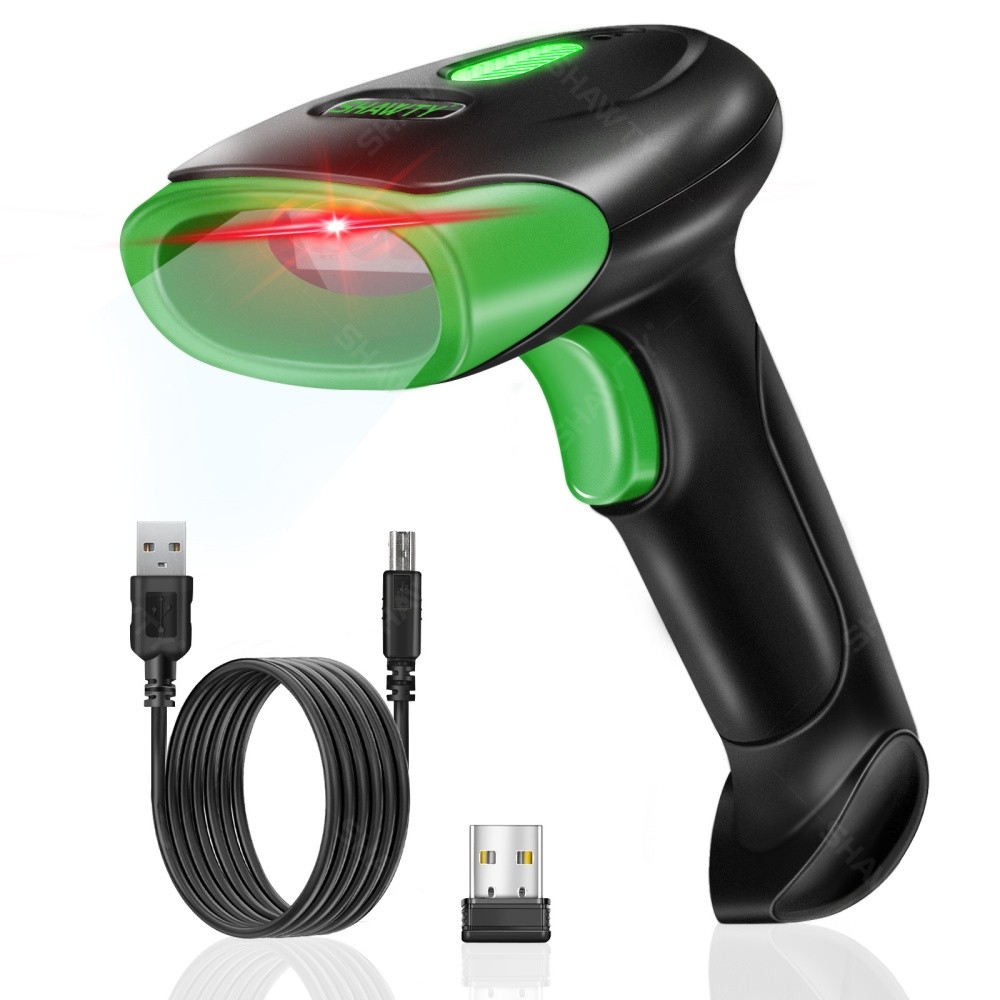 SHAWTY S0122 Bluetooth Scanner 1D/2D  Wireless 2.4GHz + USB, Compatible Android/iOS/PC/Windows/Mac