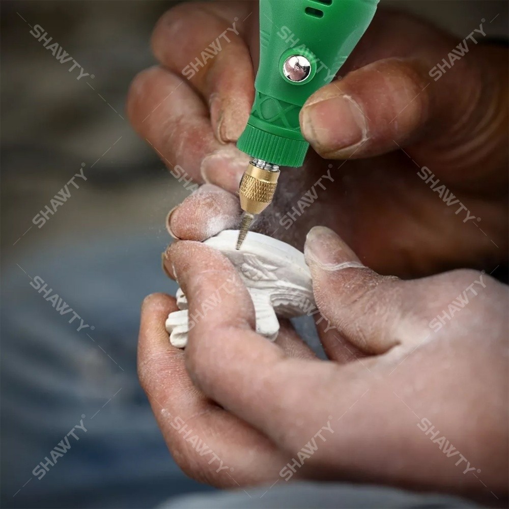 SHAWTY S0062-210 Mini Rotary Tool USB 18000RPM, 210 Accesorios, Multifunción Lijado/Pulido/Grabado