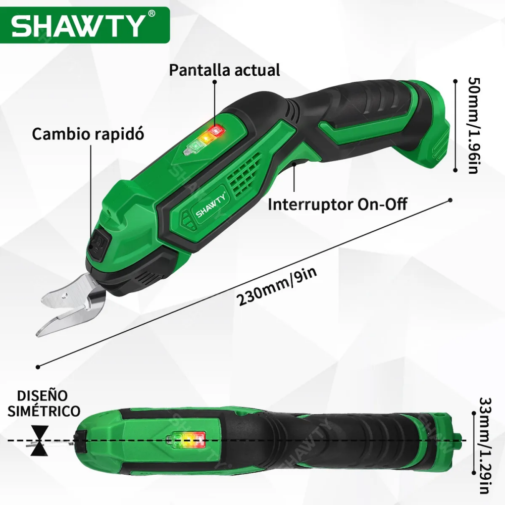 SHAWTY S0076 Cordless Electric Fabric Cutting Shears,12000RPM， 4V Rated Voltage，50/60Hz