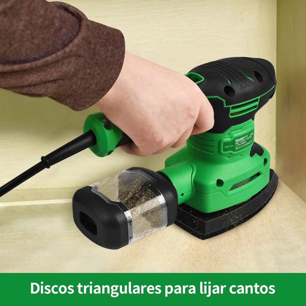 SHAWTY S0086 3-in-1 Orbital Sander 450W 2.5A, 5 Speeds 14000OPM Metal Sanding&Polishing