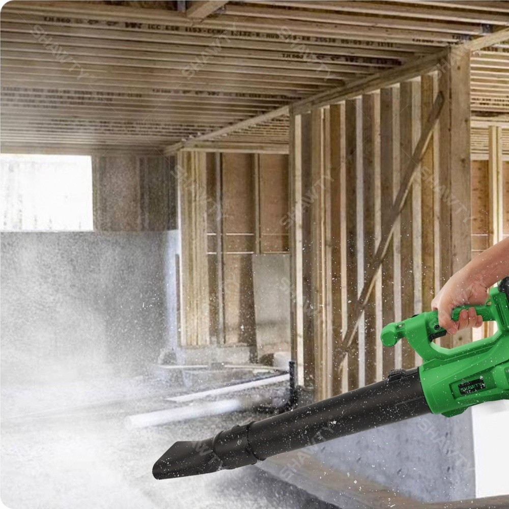 SHAWTY S0055 Cordless Blower Vacuum 20V, 500 CFM, 6 Speeds, 2 4.0Ah Batteries for Garden/Dust
