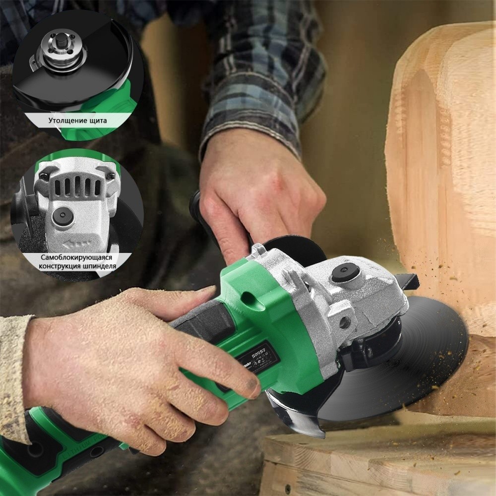 SHAWTY S0052 125mm Cordless Angle Grinder,700W 7000RPM, 4Ah Battery+Portable Bag for Cutting/Sanding