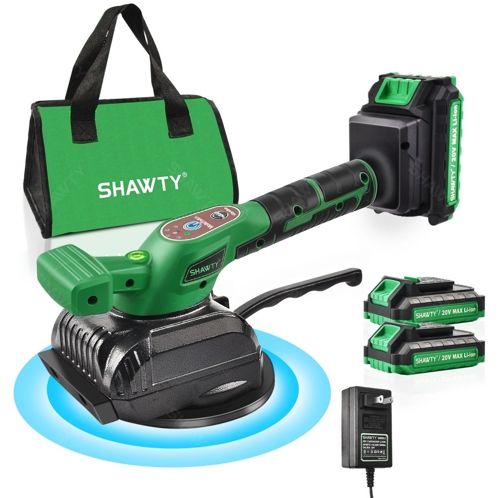 SHAWTY S0044 20V Cordless Tile Leveling Machine,5 Speeds 12000RPM,2 Batteries for Floors/Walls/Tiles