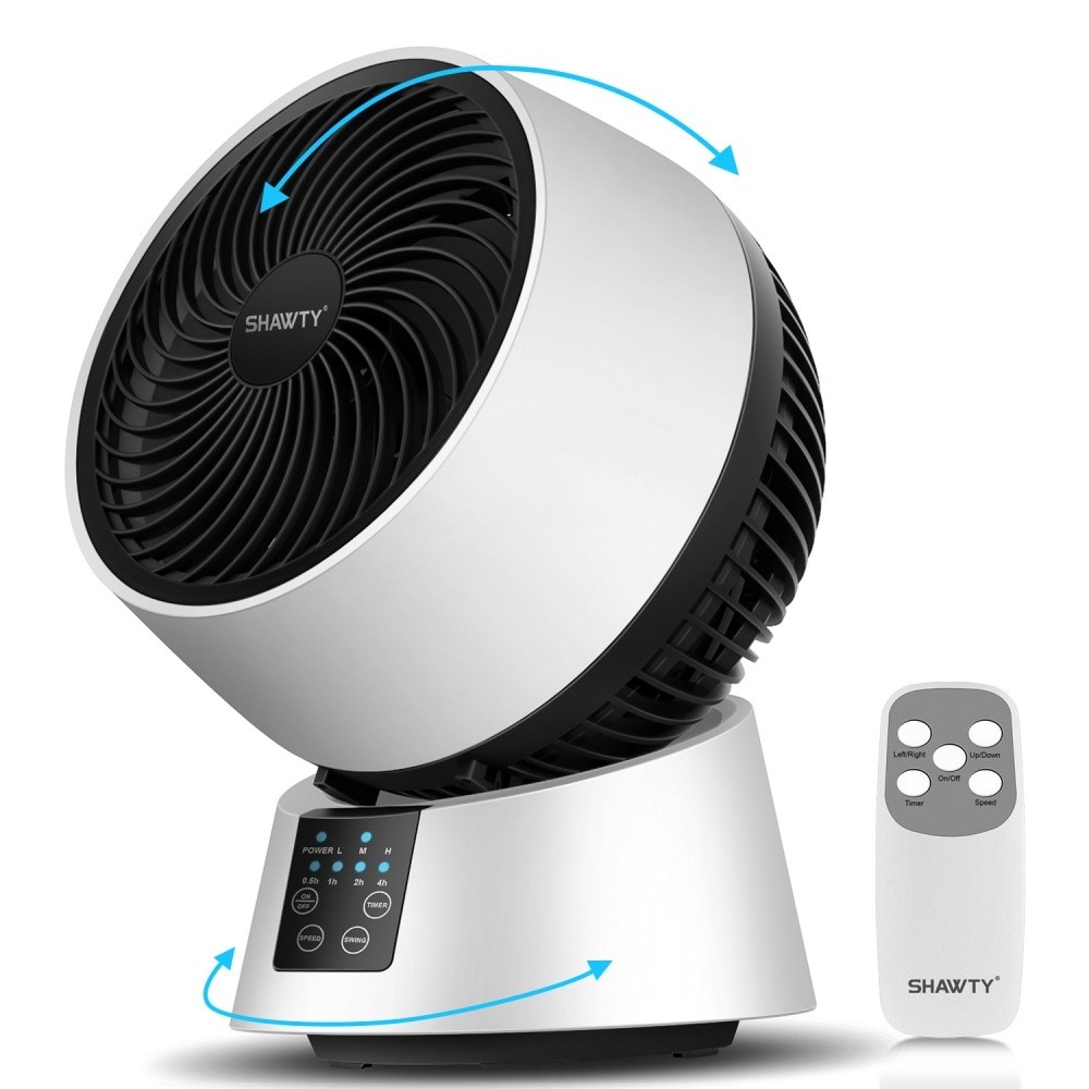 SHAWTY S0125 Air Circulator  Remote/touch, 6 speeds, 3D oscillation, 7.5h timer-quiet, efficient