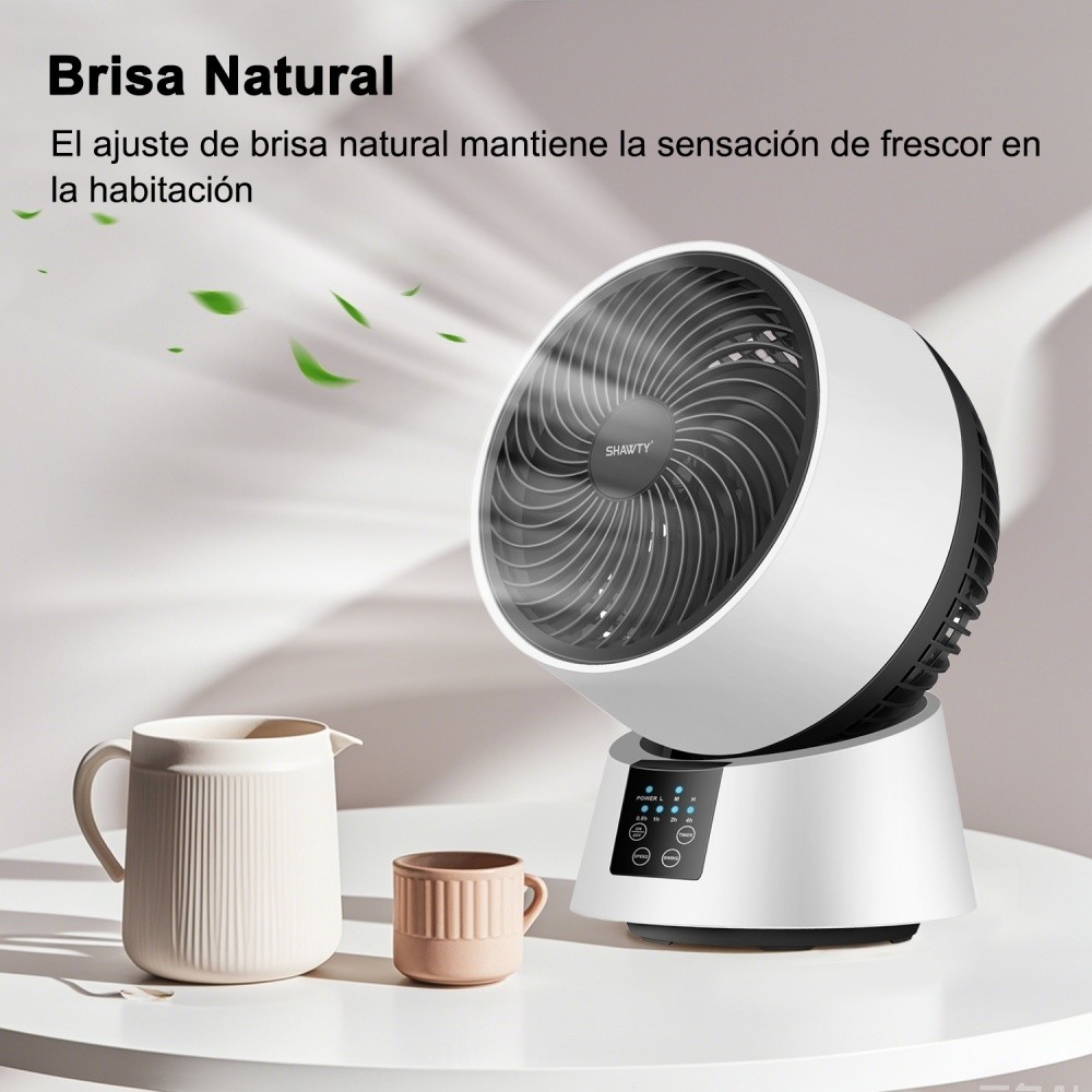 SHAWTY S0125 Air Circulator  Remote/touch, 6 speeds, 3D oscillation, 7.5h timer-quiet, efficient