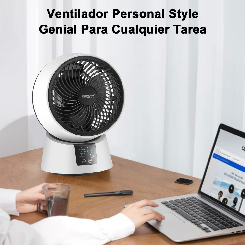 SHAWTY S0125 Air Circulator  Remote/touch, 6 speeds, 3D oscillation, 7.5h timer-quiet, efficient