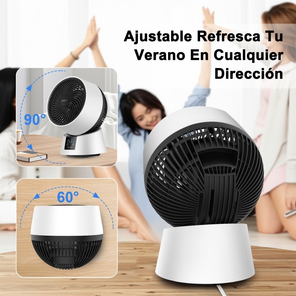 SHAWTY S0125 Air Circulator  Remote/touch, 6 speeds, 3D oscillation, 7.5h timer-quiet, efficient