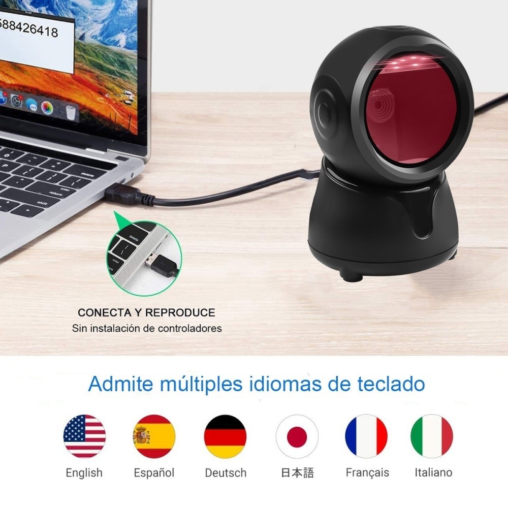 SHAWTY S0023 1D/2D QR Scanner USB , auto-detect. Supermarkets, bookstores, warehouses & libraries