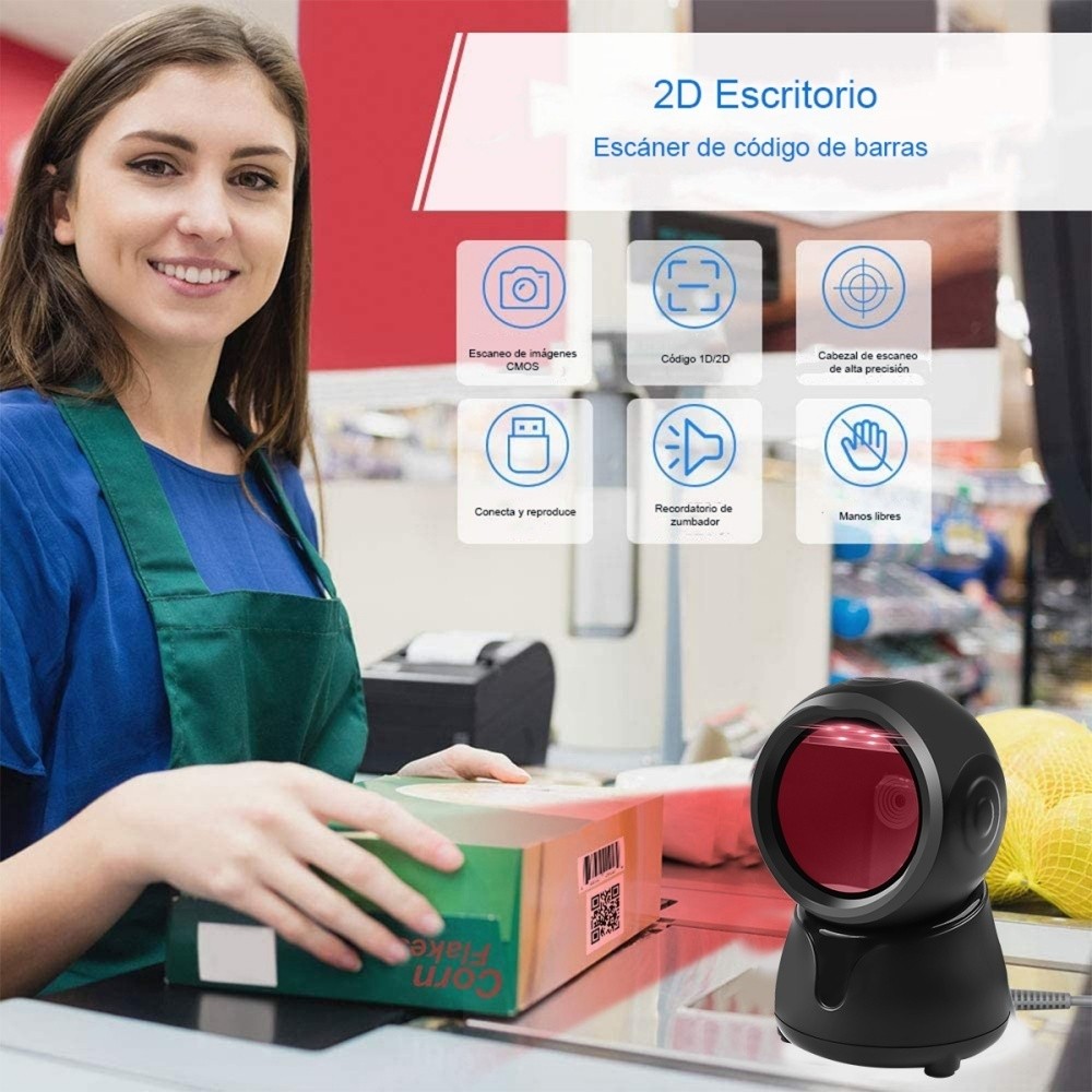 SHAWTY S0023 1D/2D QR Scanner USB , auto-detect. Supermarkets, bookstores, warehouses & libraries