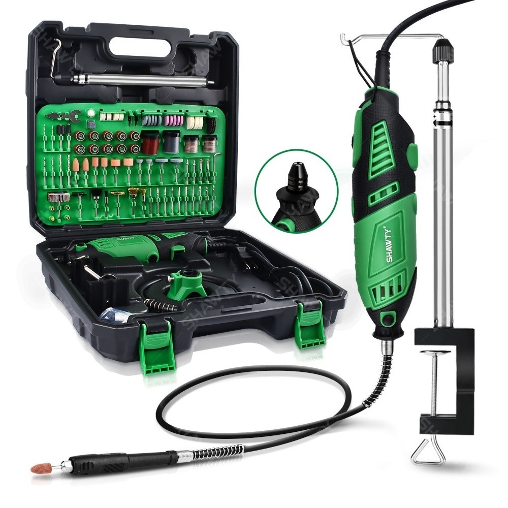 SHAWTY S0002 240W Mini Electric Mototool Drill-6 Speeds, 150 Accessories, DIY/Jewellery/Metal Crafts