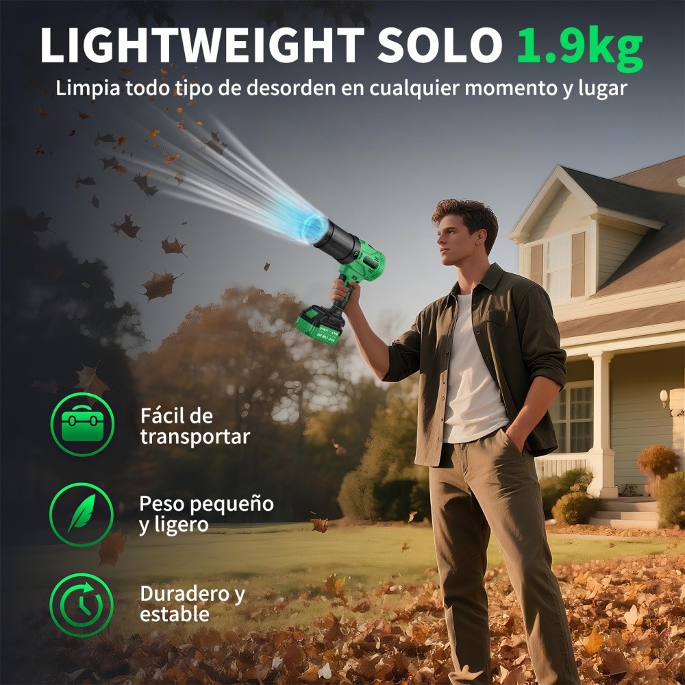 SHAWTY S0054 40000RPM Cordless Turbine Blower: Portable, Cleans Dust, Car Spots & Yard Leaves