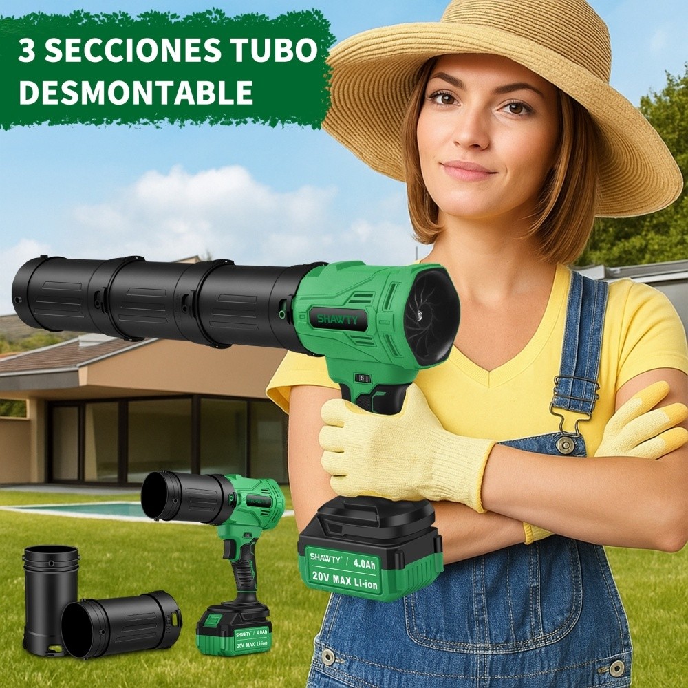 SHAWTY S0054 40000RPM Cordless Turbine Blower: Portable, Cleans Dust, Car Spots & Yard Leaves