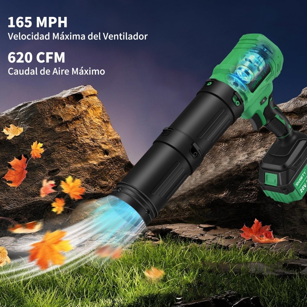 SHAWTY S0054 40000RPM Cordless Turbine Blower: Portable, Cleans Dust, Car Spots & Yard Leaves