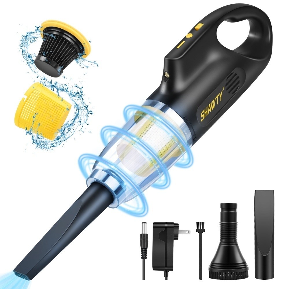 SHAWTY S0069 Cordless Handheld Vacuum - 10000PA, 600ml, Washable HEPA, Multi-Scene