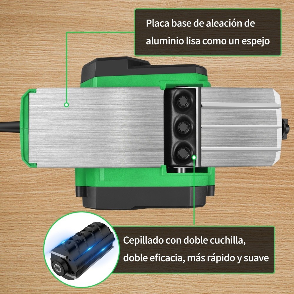 SHAWTY S0092 Professional 1800W Wood Planer - 3-1/4" 18000RPM, Handheld DIY Lumber Tool