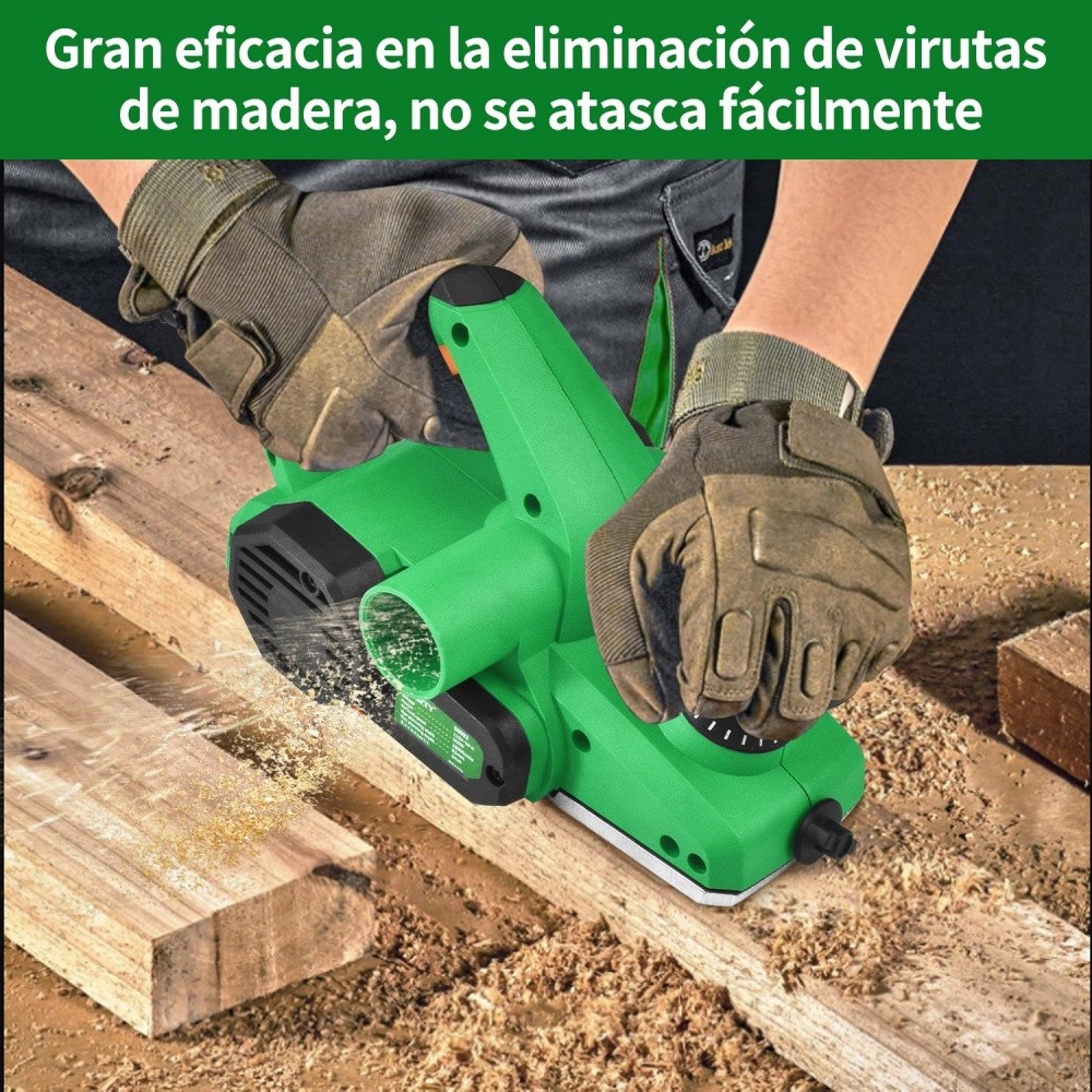 SHAWTY S0092 Professional 1800W Wood Planer - 3-1/4" 18000RPM, Handheld DIY Lumber Tool