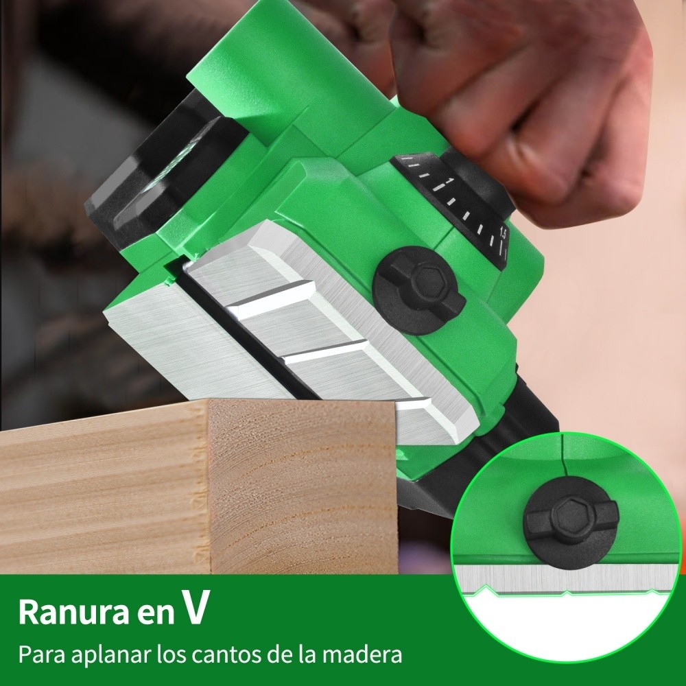 SHAWTY S0092 Professional 1800W Wood Planer - 3-1/4" 18000RPM, Handheld DIY Lumber Tool
