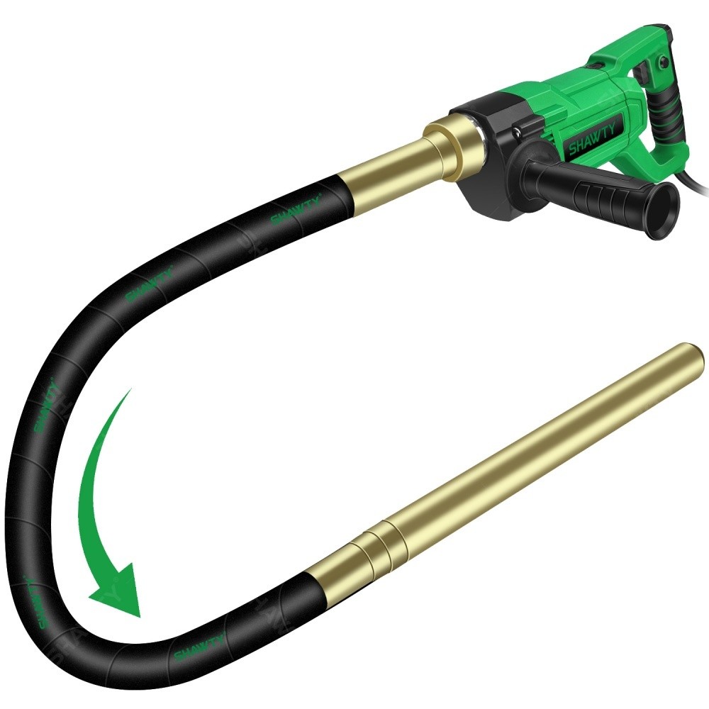 SHAWTY S0094 Portable 1800W Concrete Vibrator - 13000VPM, 2m Cable, Bubble Removal