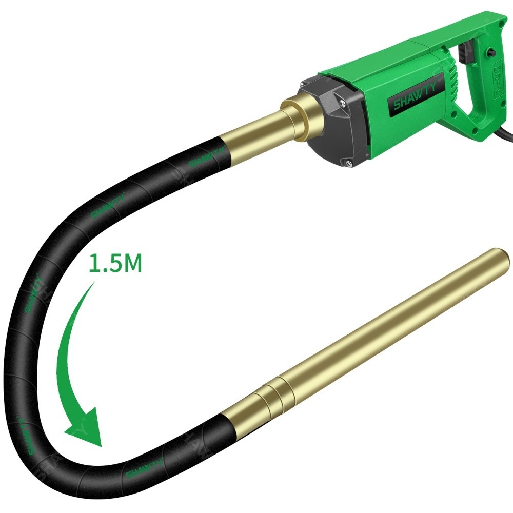 SHAWTY S0095 Portable 1200W Concrete Vibrator - 12000VPM, 1.5m Cable, Concrete Leveling