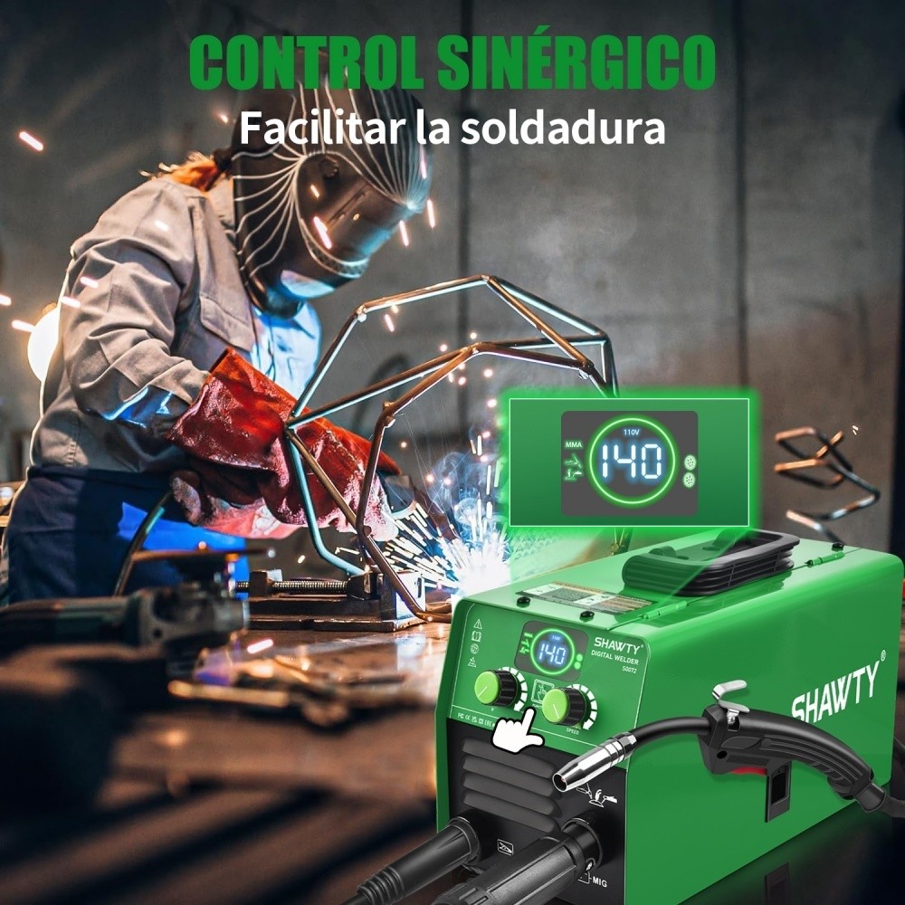SHAWTY S0072 Portable 3-in-1 Inverter Welder-MMA MIG TIG,140A 4000W,Industrial Welding Home Maint