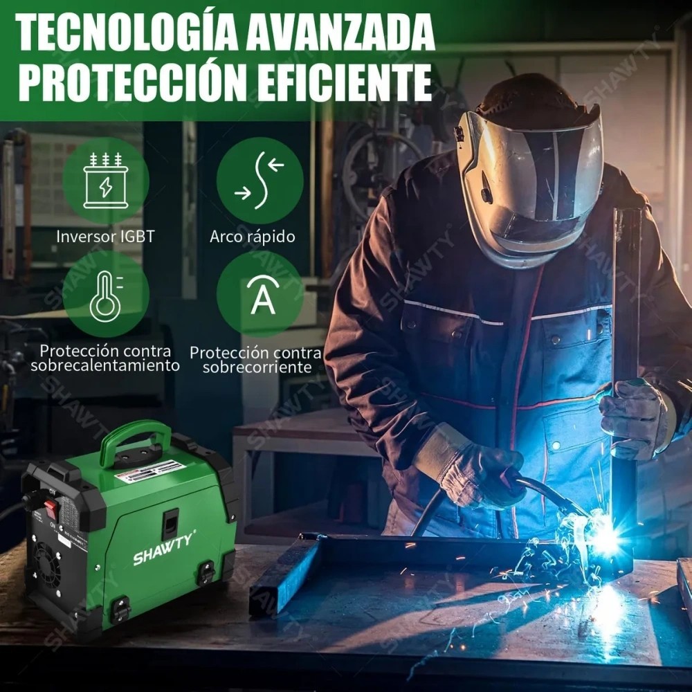 SHAWTY S0074 200A 3-in-1 Inverter Welder - MIG/MMA/TIG, IGBT 110V, LED Display, Home/Industry Use