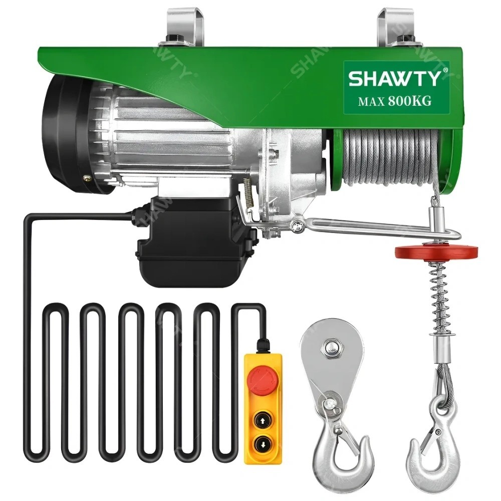 SHAWTY S0085D 400/800KG Electric Hoist - 30M Lift, Remote, Emergency Stop, Dual Cable Mode
