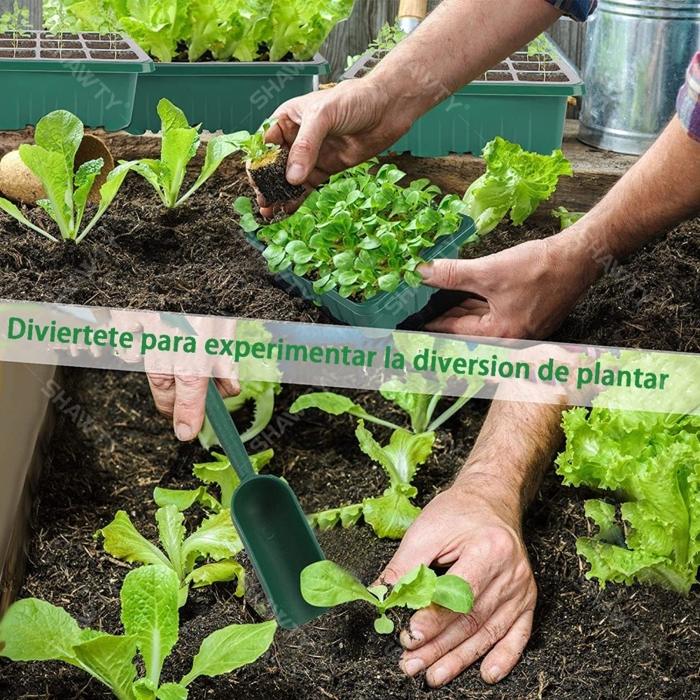 SHAWTY S0022 10×12-Hole Seedling Trays Greenhouse: Lid + Labels, Garden Growing Tools