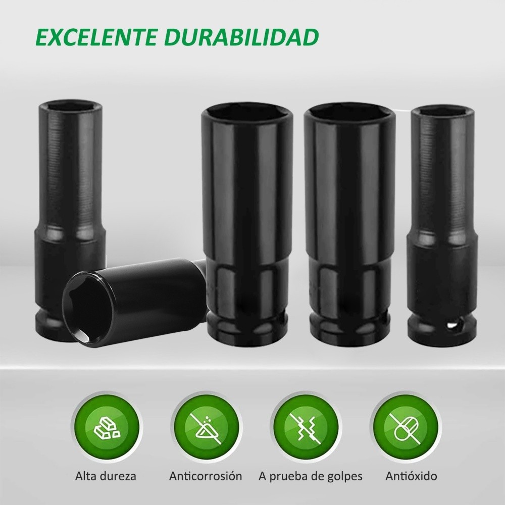 SHAWTY S0116 35 - PCS 1/2" Impact Socket Set – 12.5mm, CR-V Steel, Car Repair Pneumatic Tool