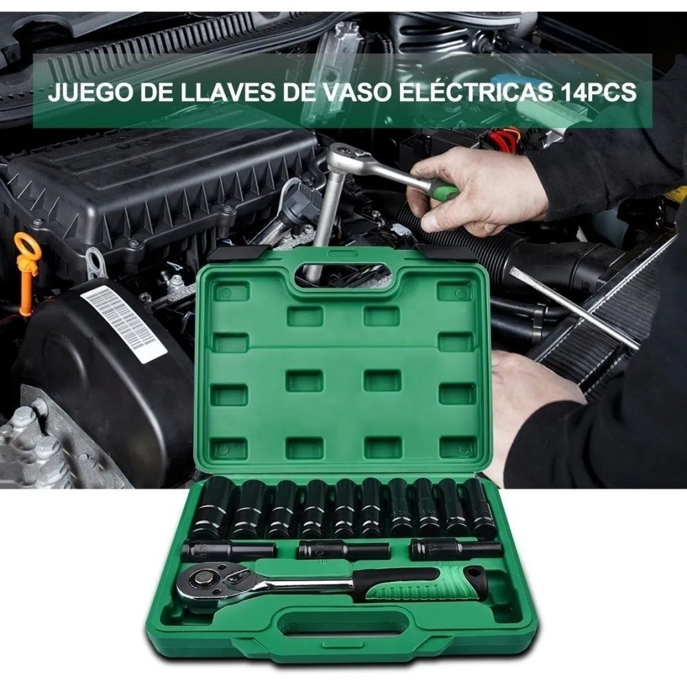 SHAWTY S0057-14 1/2" Socket Set with Ratchet Wrench, 14 pcs
