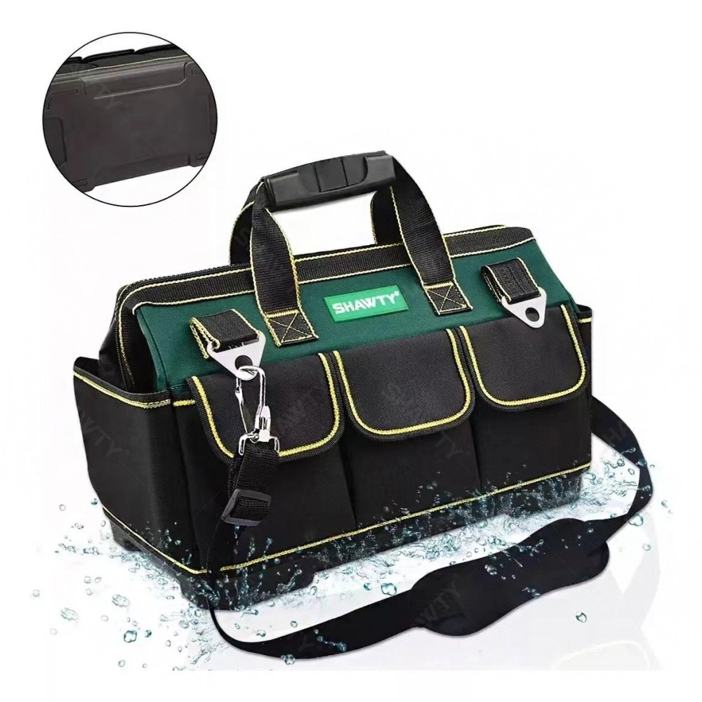 SHAWTY S0058-17 17" Electrician's Tool Bag - Waterproof Base, Adjustable Strap, Large Capacity