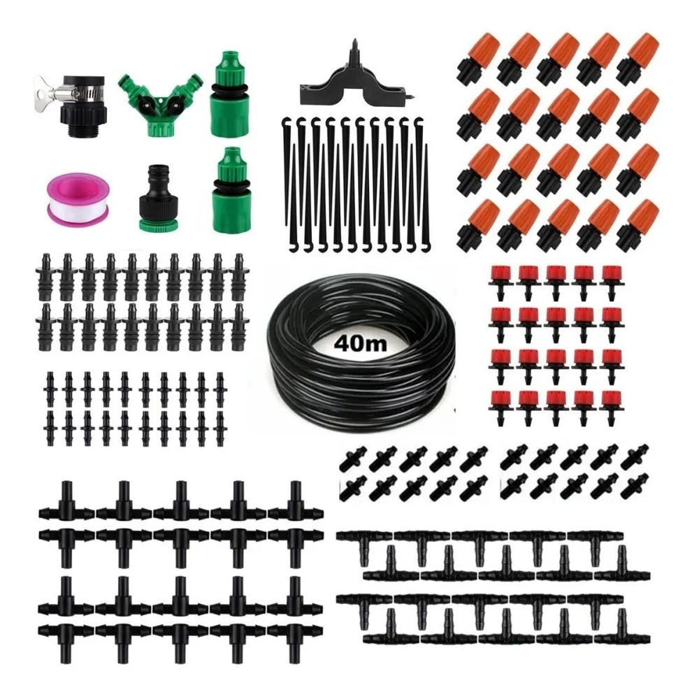 SHAWTY S0028-40 40m Drip Irrigation System Kit for Garden and Orchard
