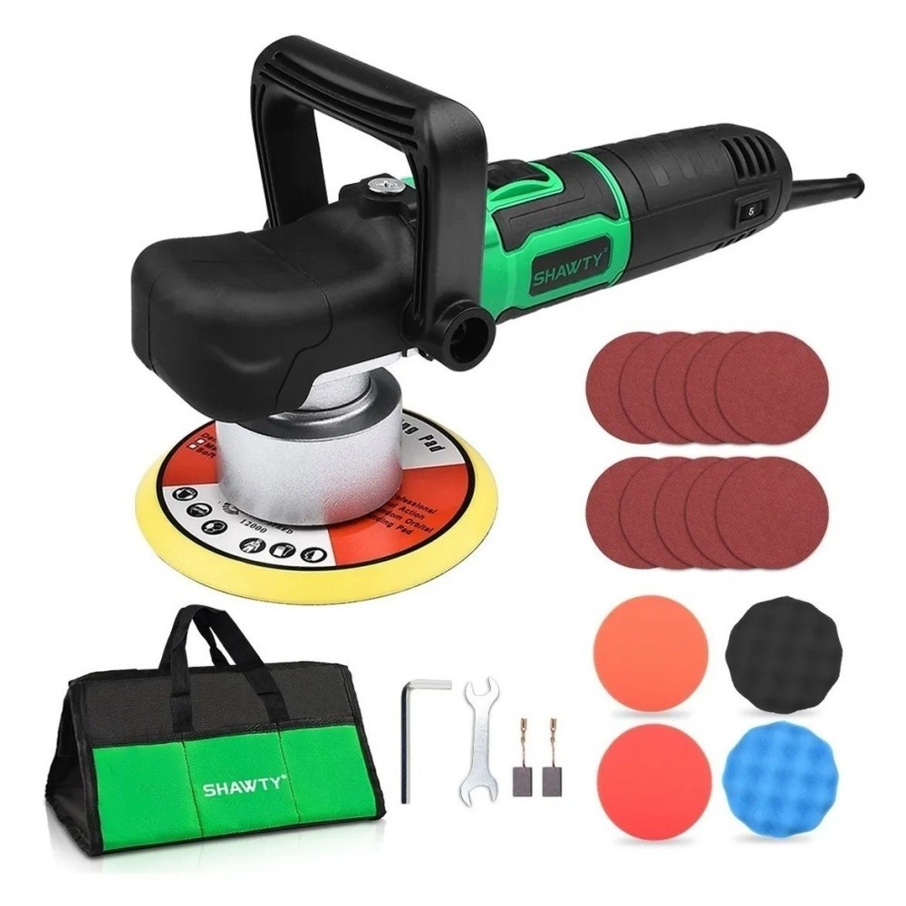SHAWTY S0051 6 inch 900W 4000RPM 5 speed car polisher kit with pads for sanding grinding polishing