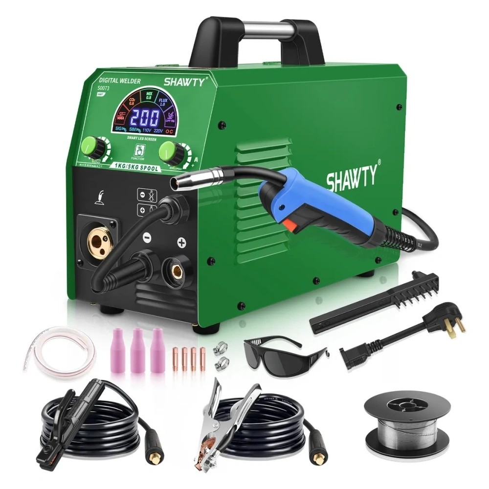 SHAWTY S0073 200A 110V/220V 5-in-1 Portable Welder Mig/Stick/Cut Industrial/Home